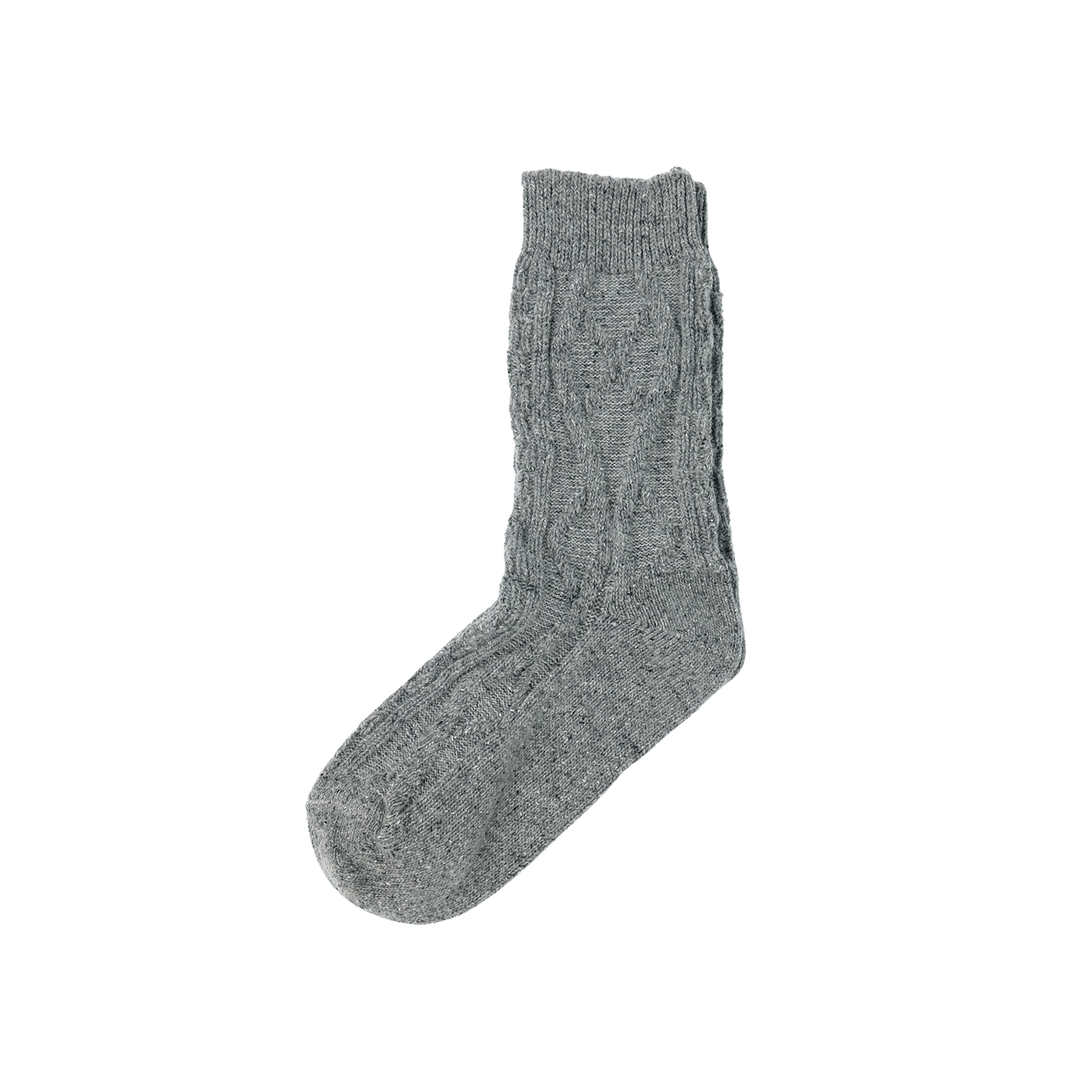 WOOL COLLECTION Braid Grey Socks