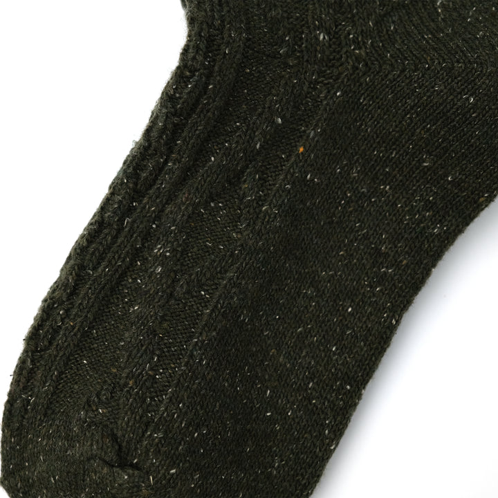 WOOL COLLECTION Braid Green Socks