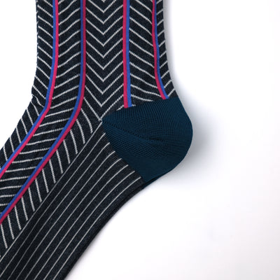 HERRINGBONE STRIPE SOCKS / ヘリンボーンストライプソックス