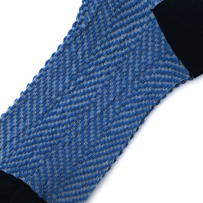 HERRINGBONE BUMPY SOCKS / ヘリンボーンバンピーソックス BLUE