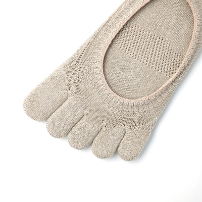 シルクラメ５本指カバーソックス BEIGE